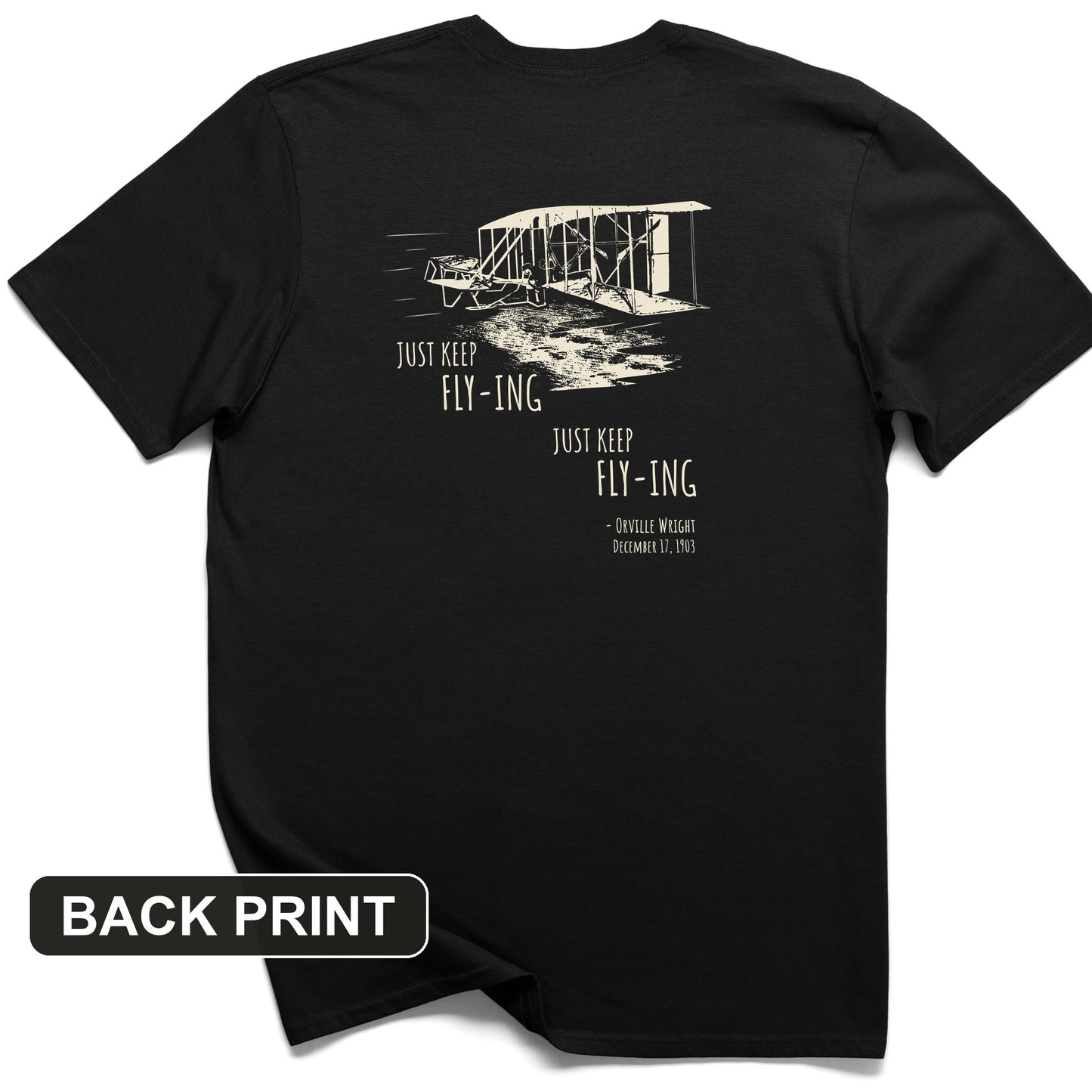 Wright Brothers Back Print T-Shirt