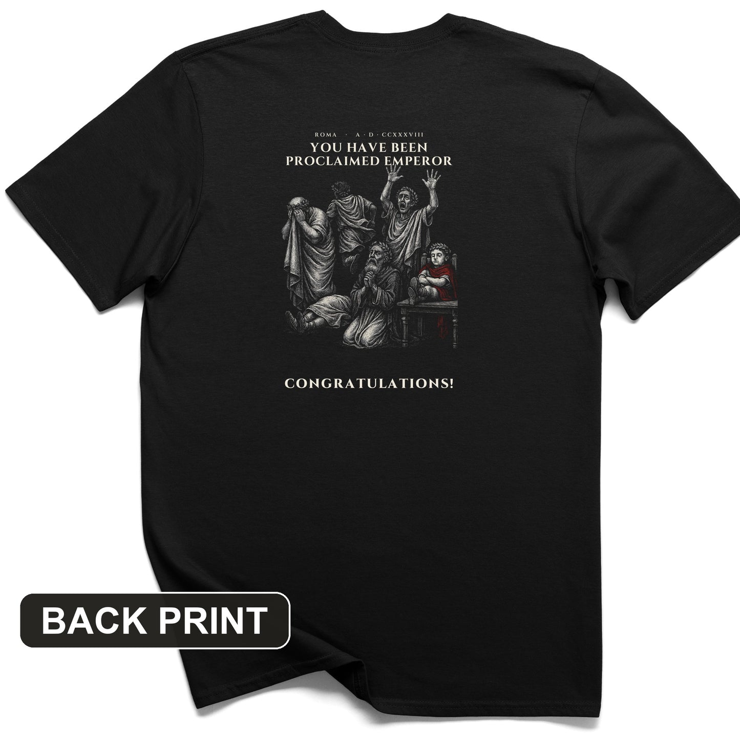 Year of the Six Emperors Back Print T-Shirt
