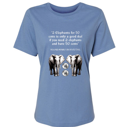 2 Elephants for 50 Cents Women's T-Shirt