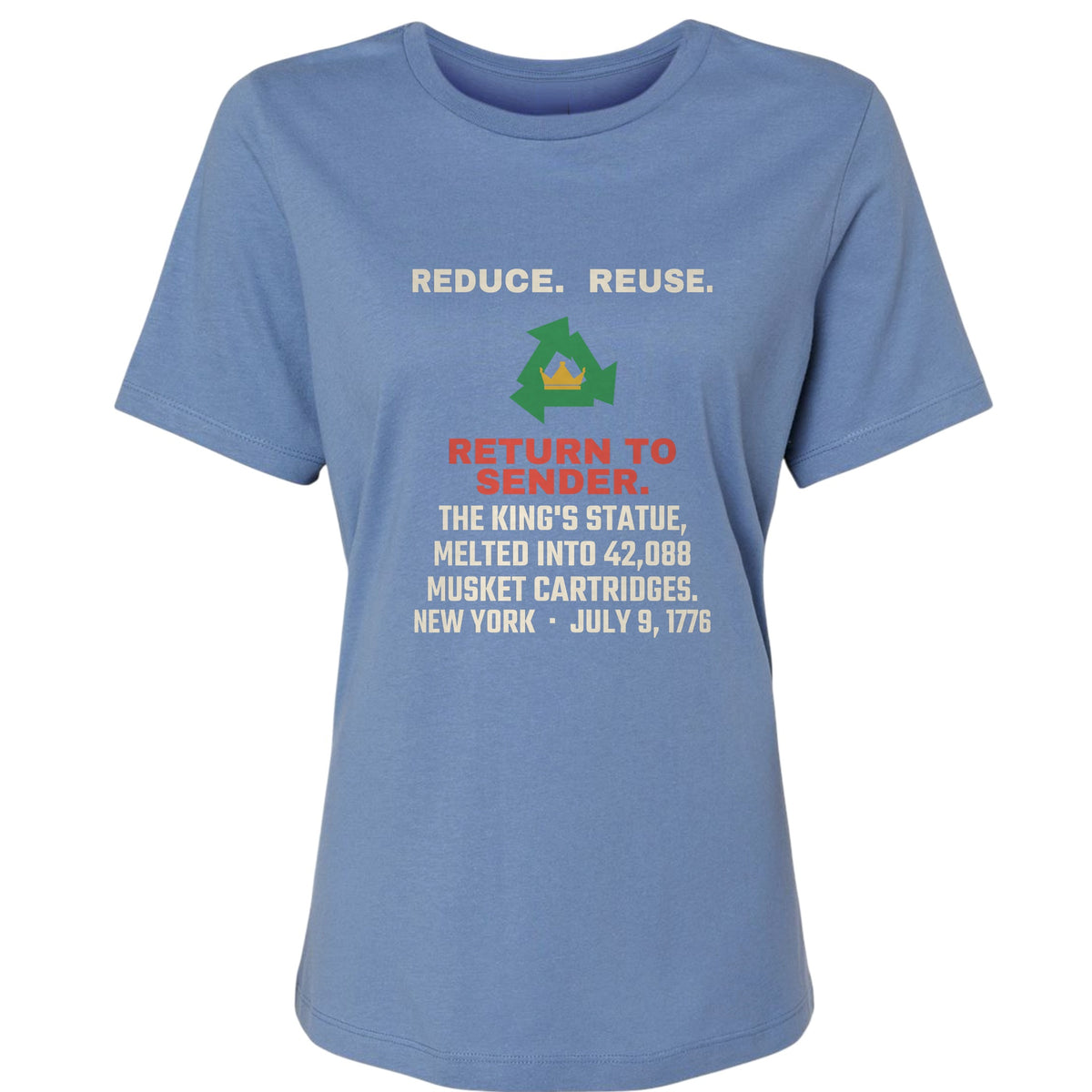 Return To Sender King's Statue 1776 Women's T-Shirt
