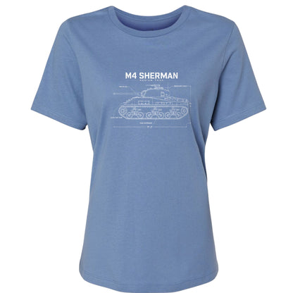 M4 Sherman Blueprint Women's T-Shirt