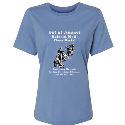Out Of Ammo Throw Rocks Women's T-Shirt