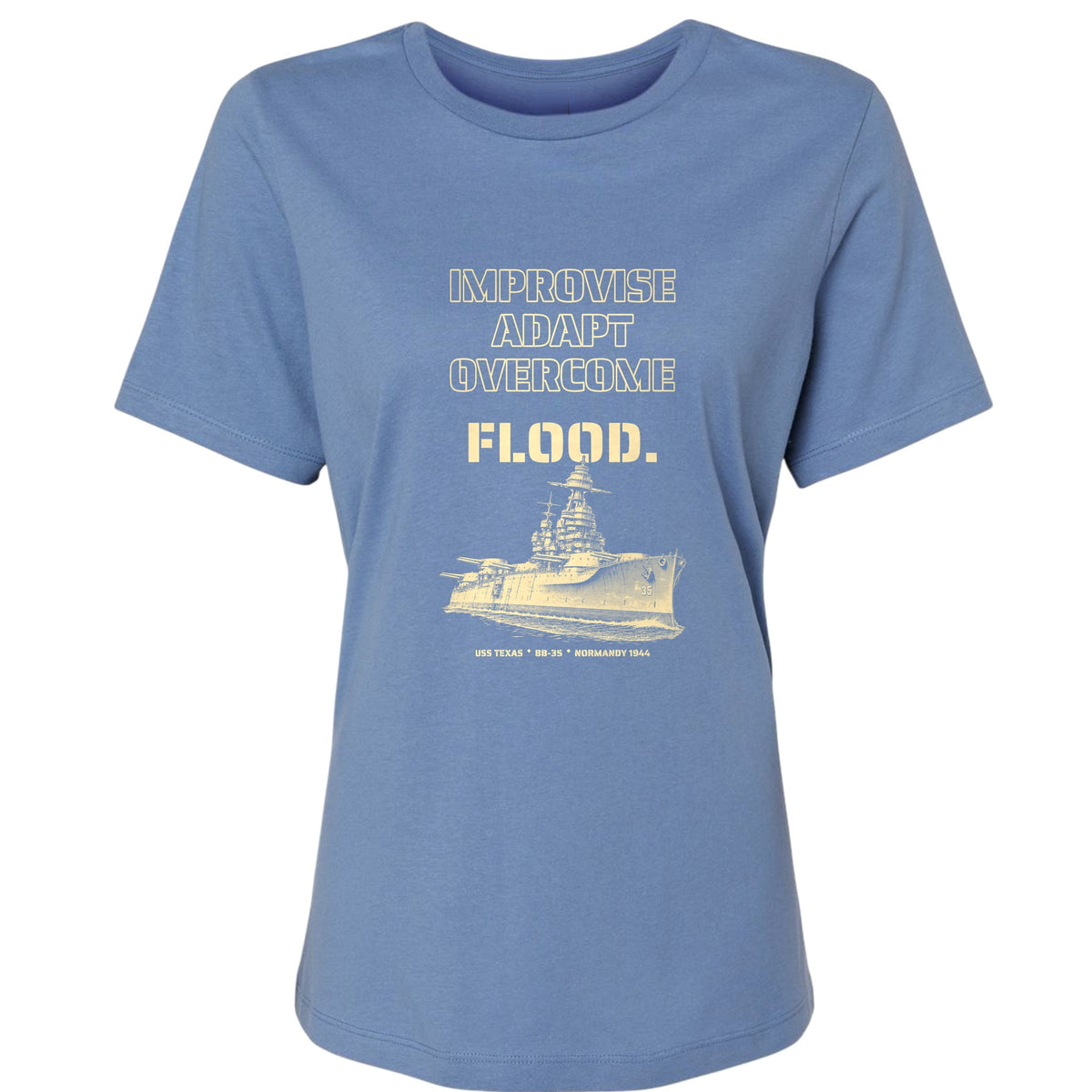 USS Texas - Improvise Adapt Overcome Flood Women's T-Shirt