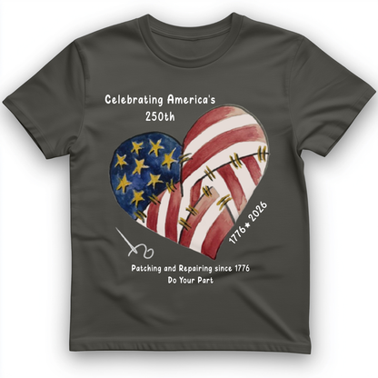 250th Heart T-Shirt Charcoal / S