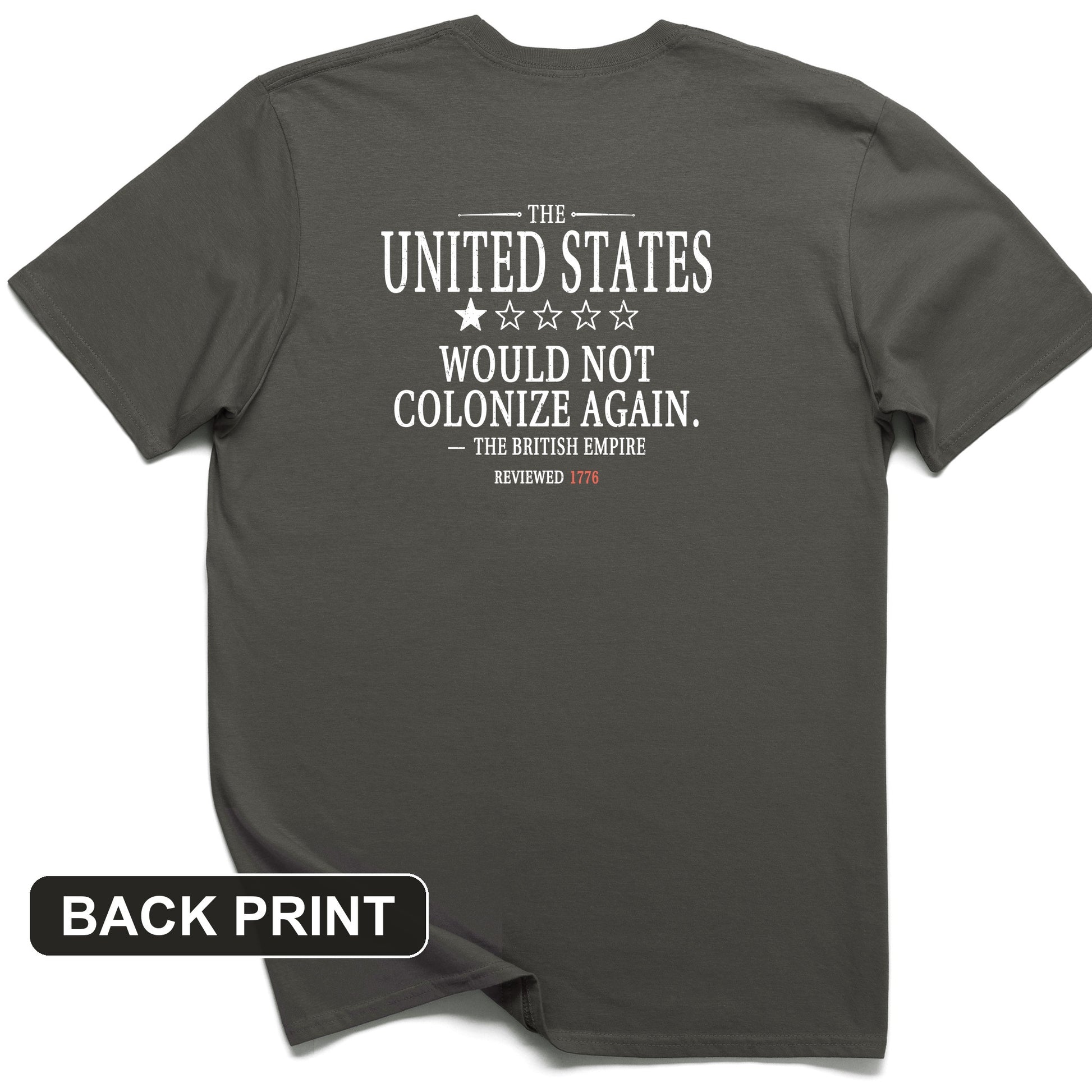 1 Star US Back Print T-Shirt