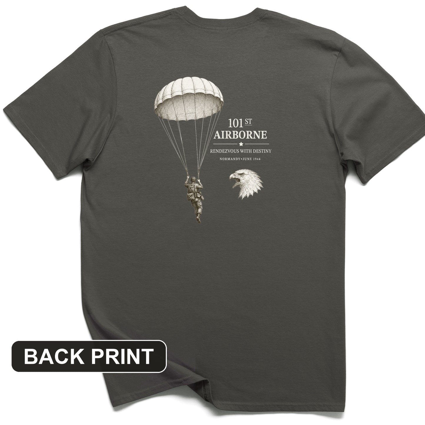 101st Airborne Back Print T-Shirt