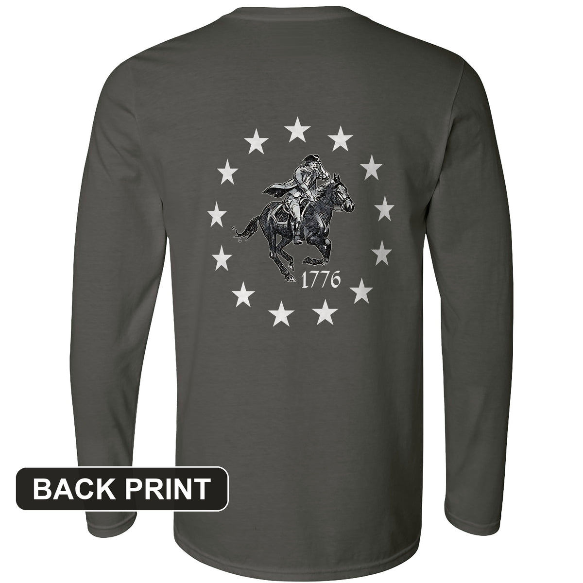 1776 Back Print Long Sleeve T-Shirt