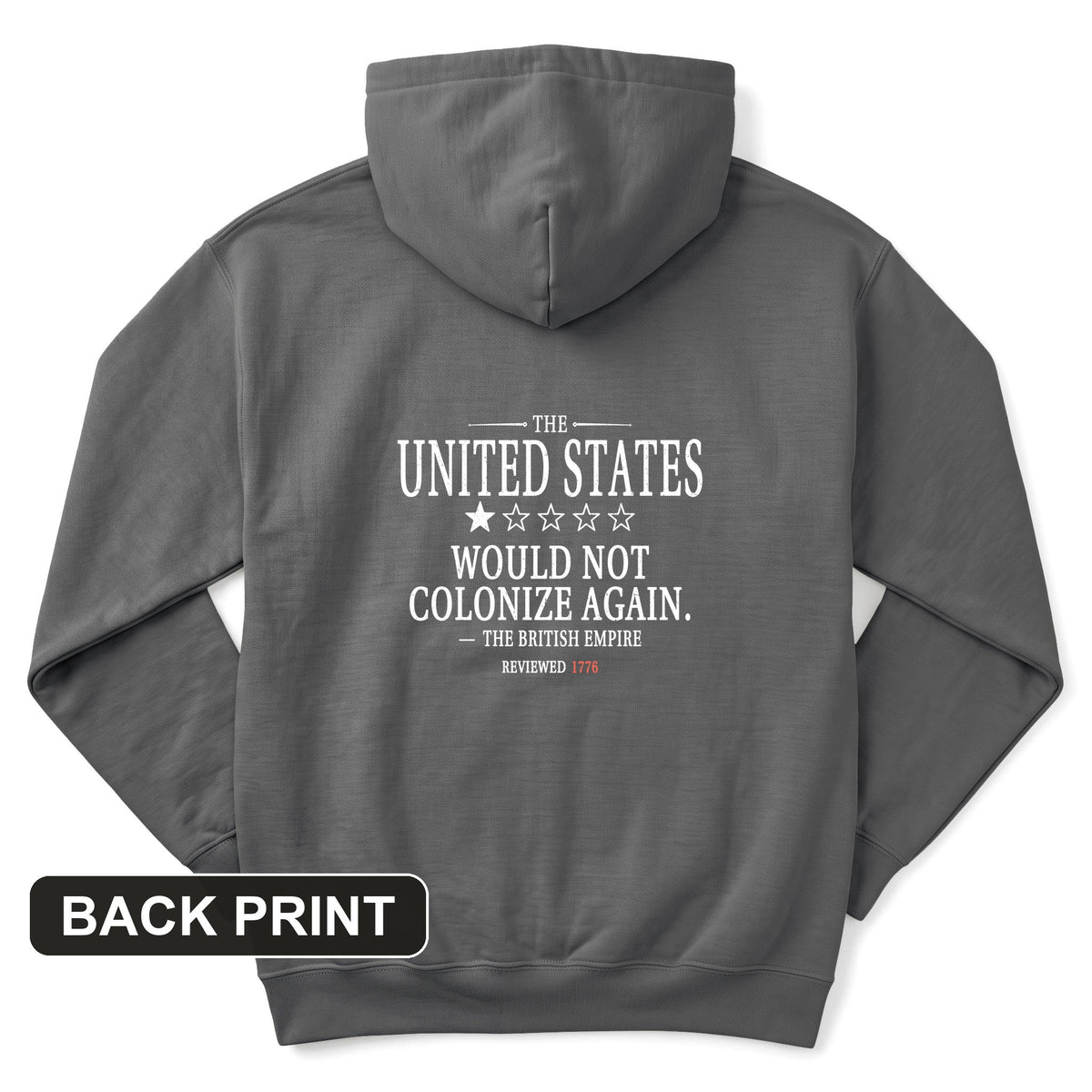 1 Star US Back Print Hoodie