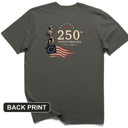 250th Anniversary Soldier Back Print T-Shirt