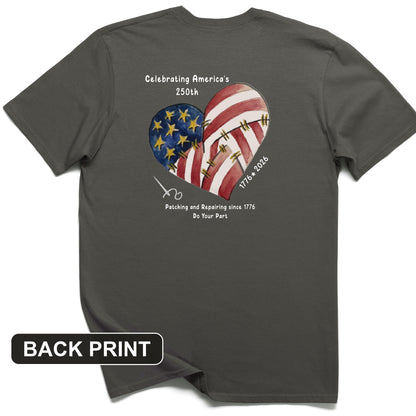 250th Heart Back Print T-Shirt