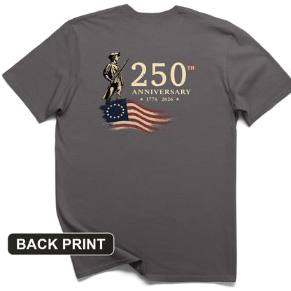 250th Anniversary Soldier Back Print T-Shirt