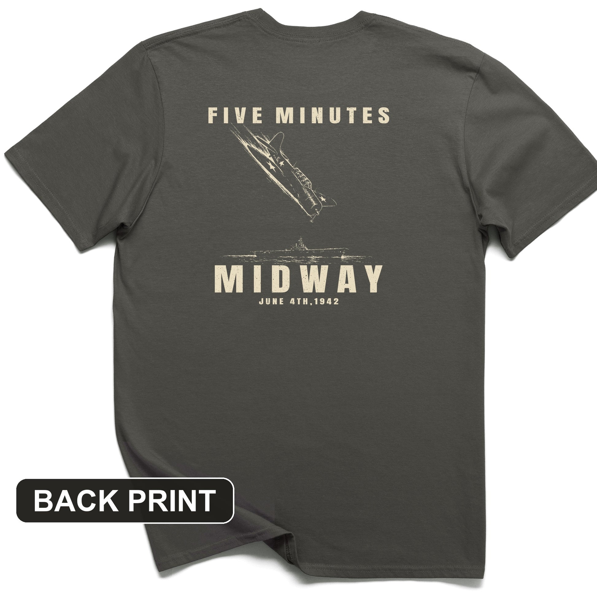 5 Minutes Midway Back Print T-Shirt