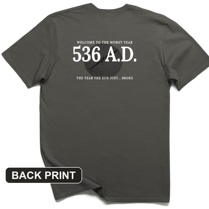 536 AD Back Print T-Shirt