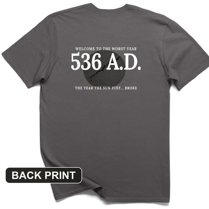 536 AD Back Print T-Shirt