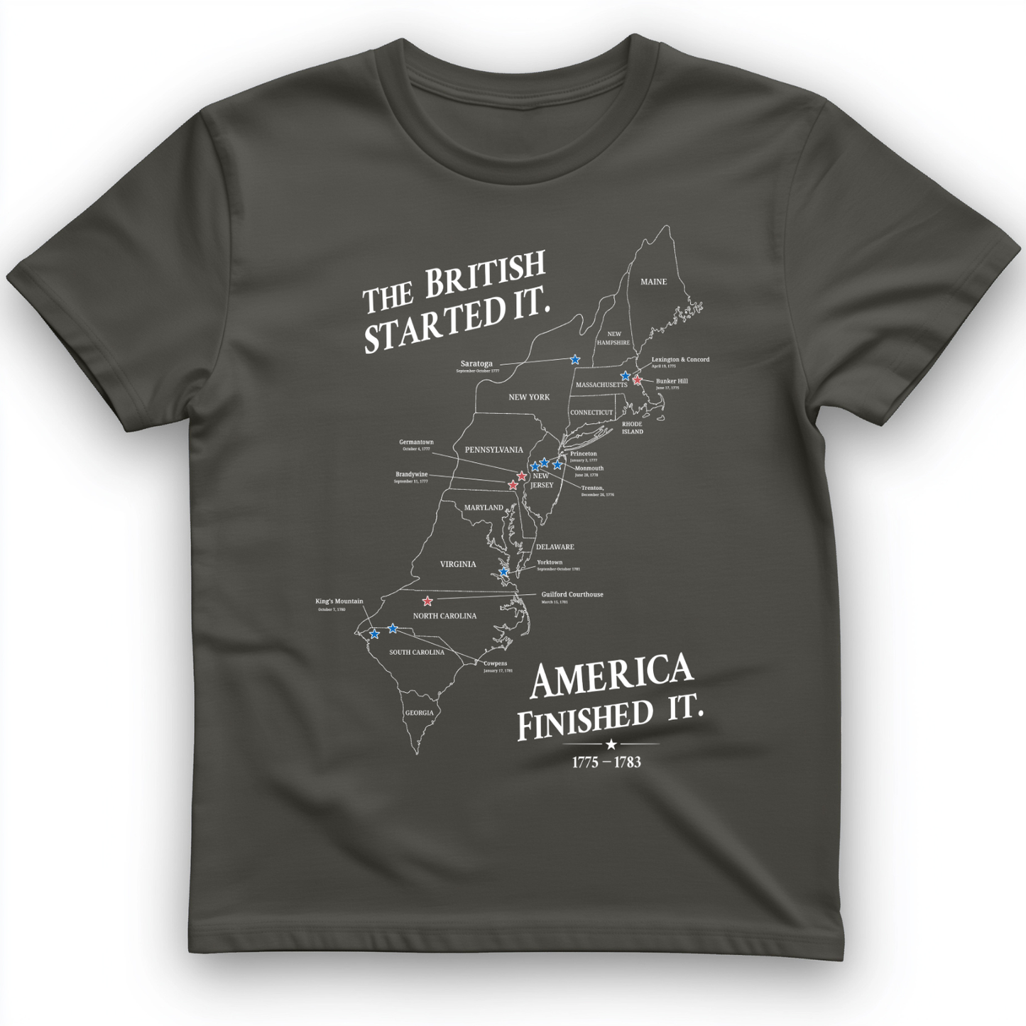 Revolutionary War Map T-Shirt