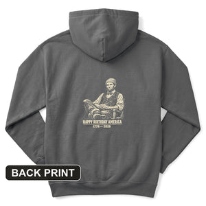 Abe Beanie Back Print Hoodie