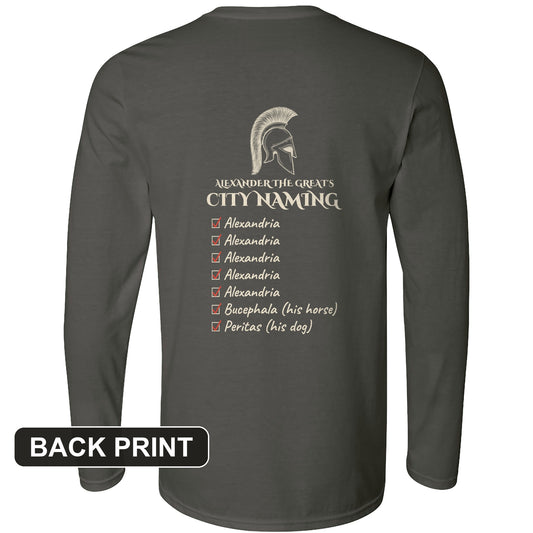 Alexander City Naming Back Print Long Sleeve T-Shirt