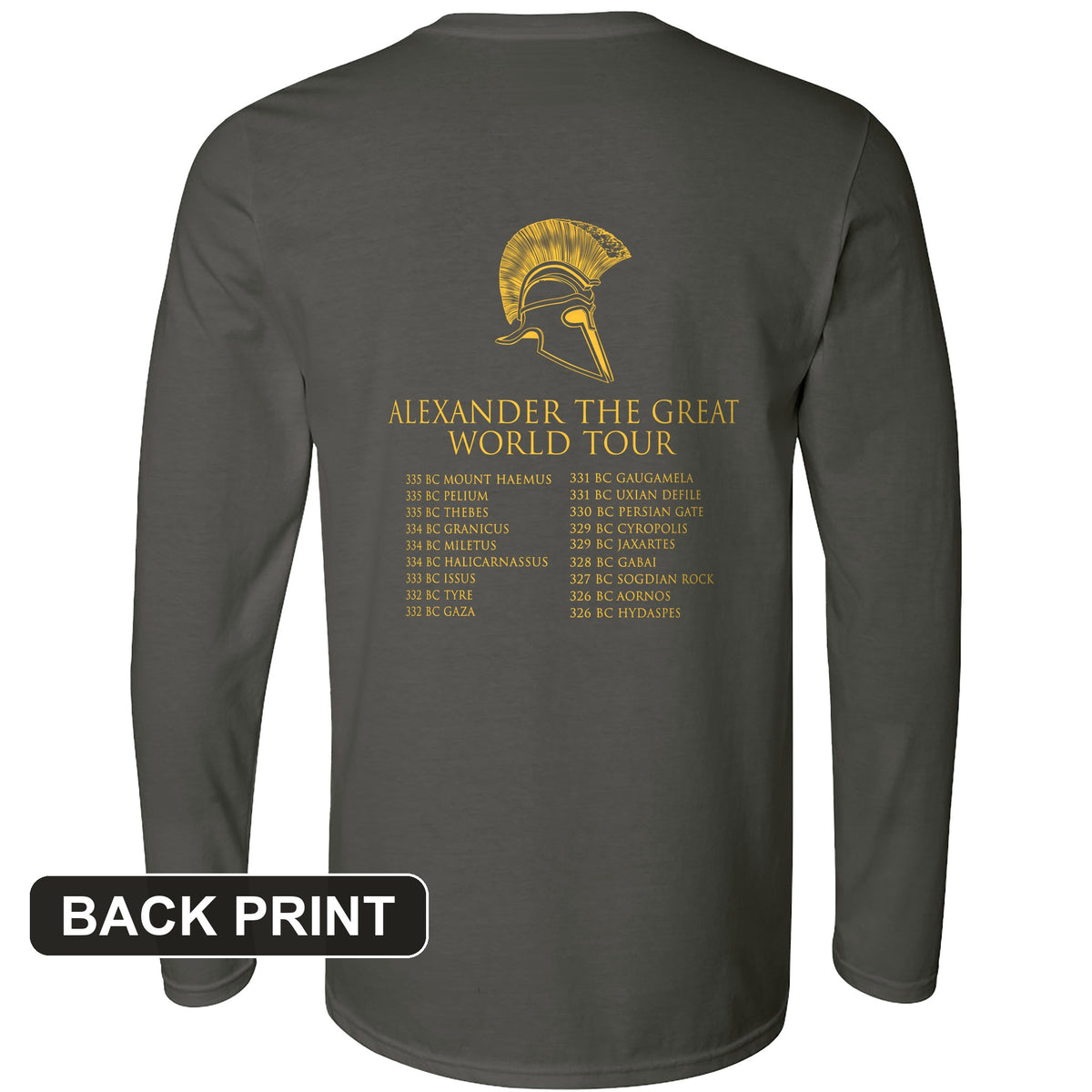 Alexander World Tour Back Print Long Sleeve T-Shirt