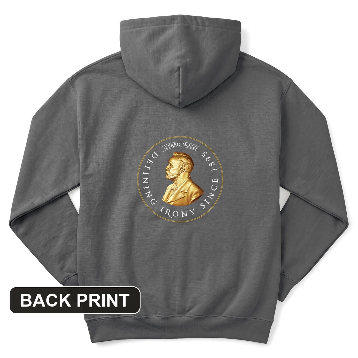 Alfred Nobel Back Print Hoodie