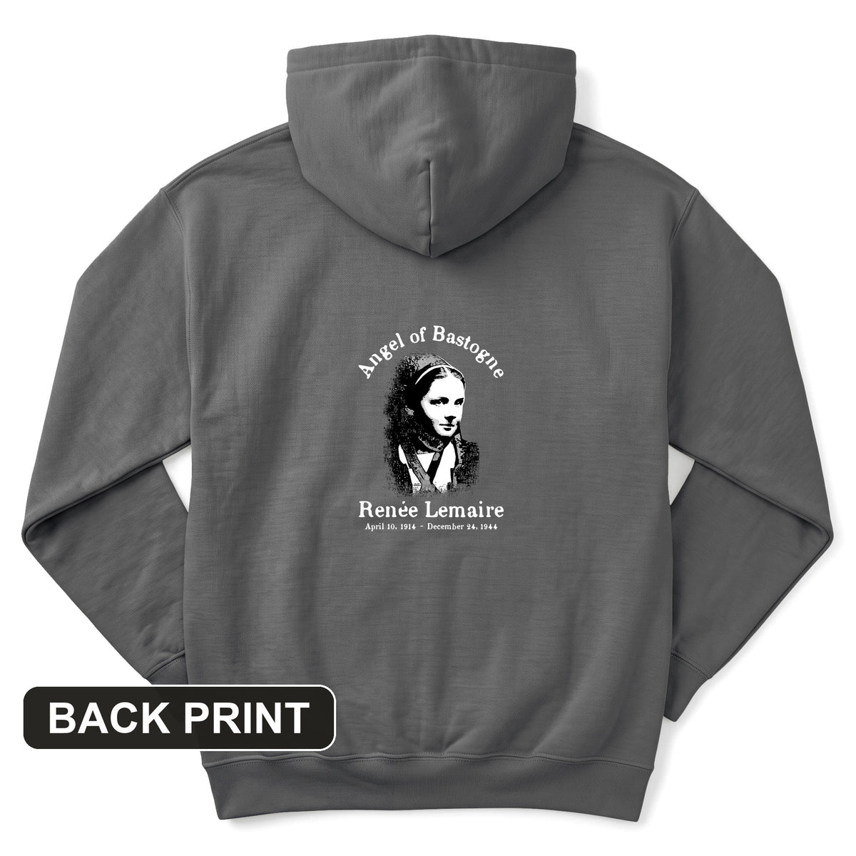 Angel of Bastogne Back Print Hoodie