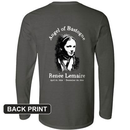 Angel of Bastogne Back Print Long Sleeve T-Shirt