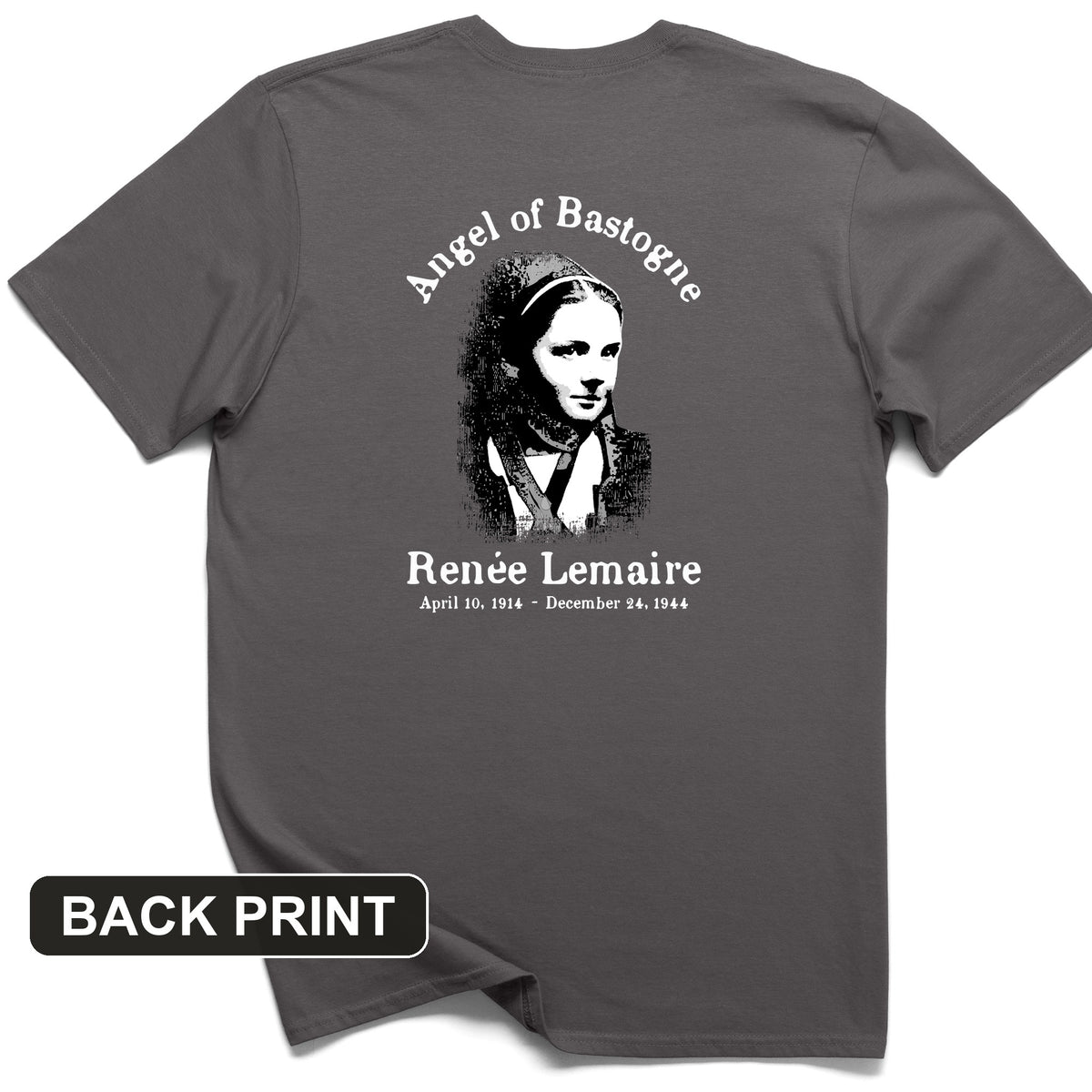 Angel of Bastogne Back Print T-Shirt