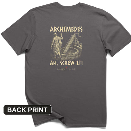 Archimedes Screw It Back Print T-Shirt