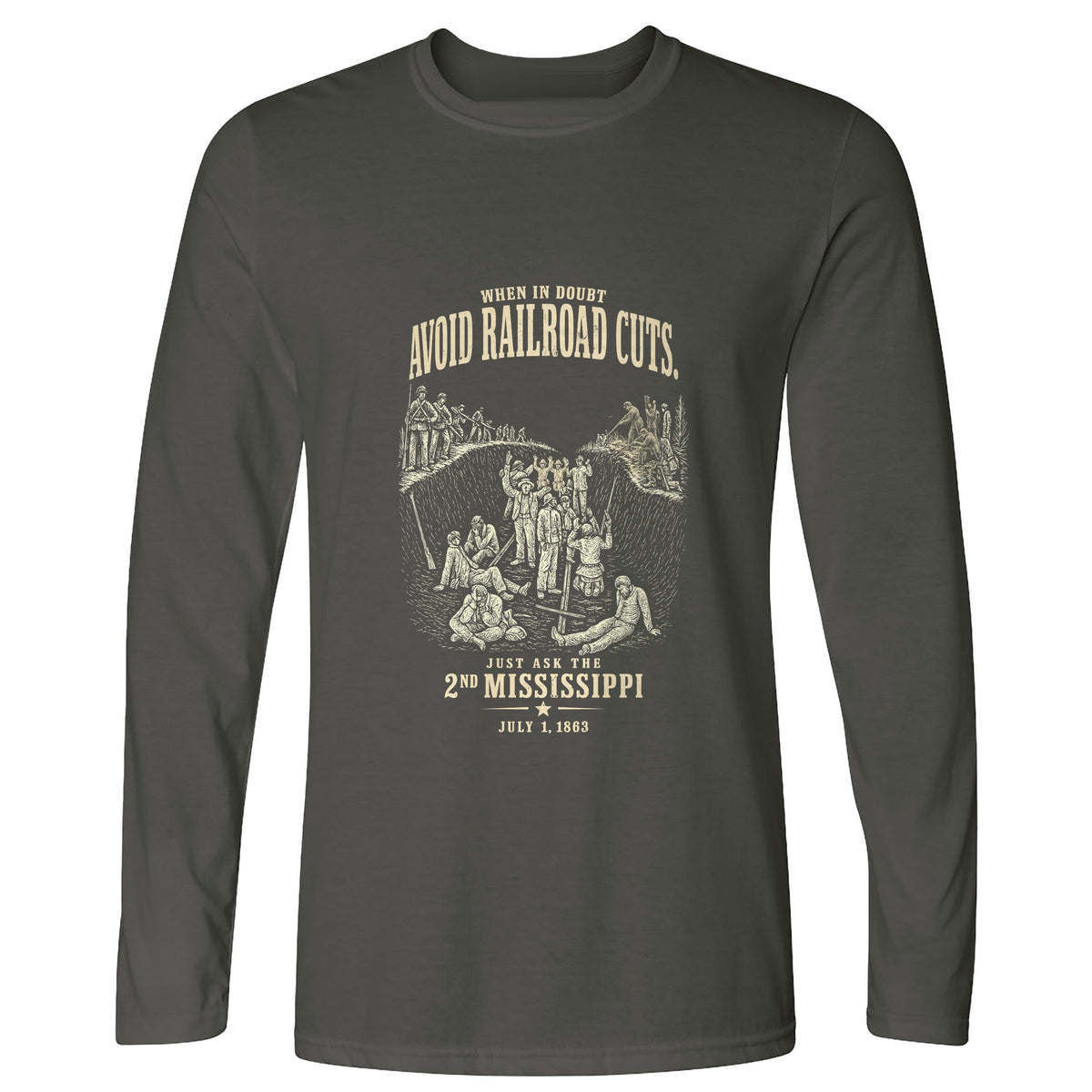 Avoid Railroad Cuts Long Sleeve T-Shirt
