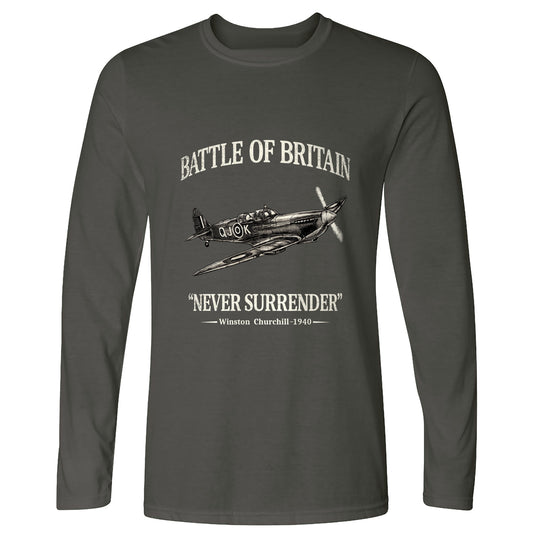 Battle of Britain Never Surrender Long Sleeve T-Shirt