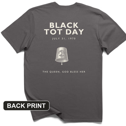 Black Tot Day Back Print T-Shirt