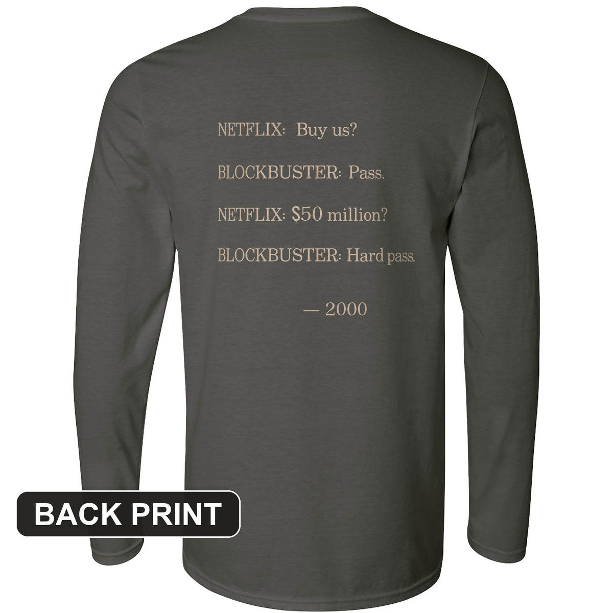 Blockbuster Back Print Long Sleeve T-Shirt