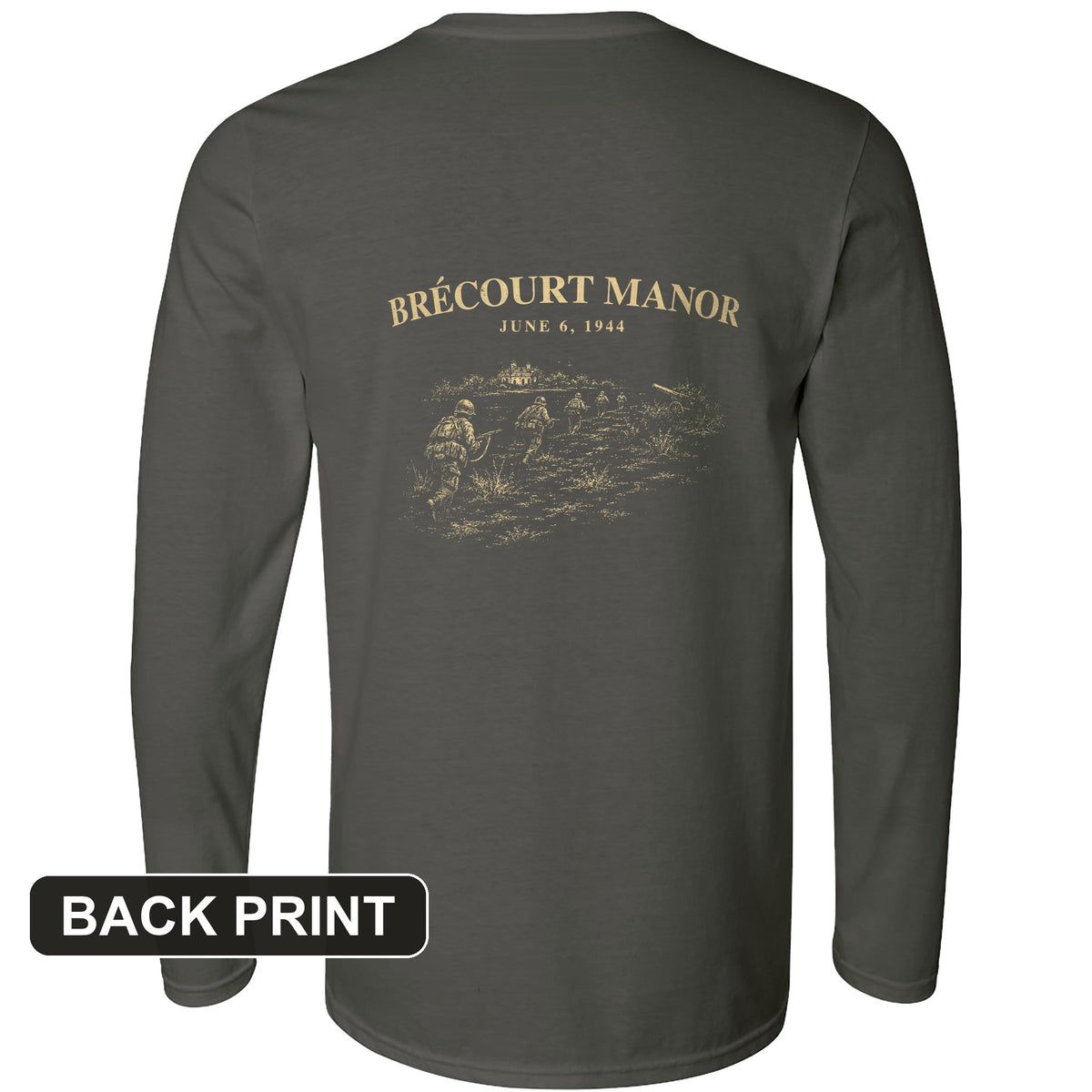 Brecourt Manor Back Print Long Sleeve T-Shirt