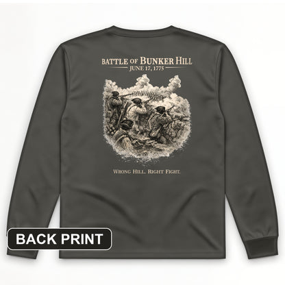 Bunker Hill Back Print Long Sleeve T-Shirt