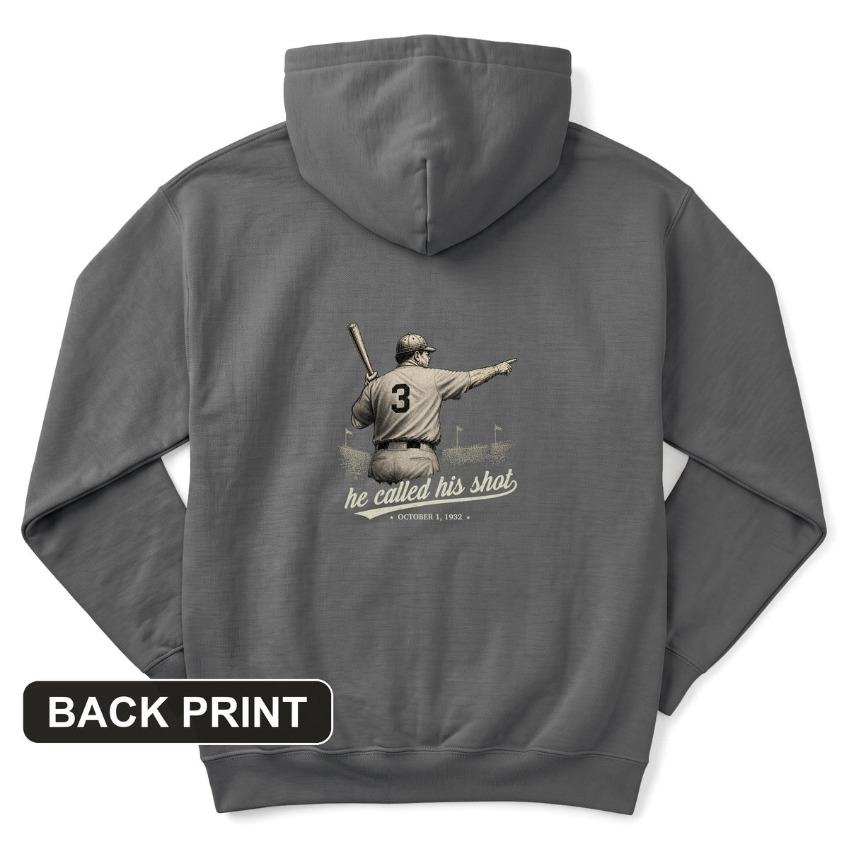 Called His Shot Back Print Hoodie