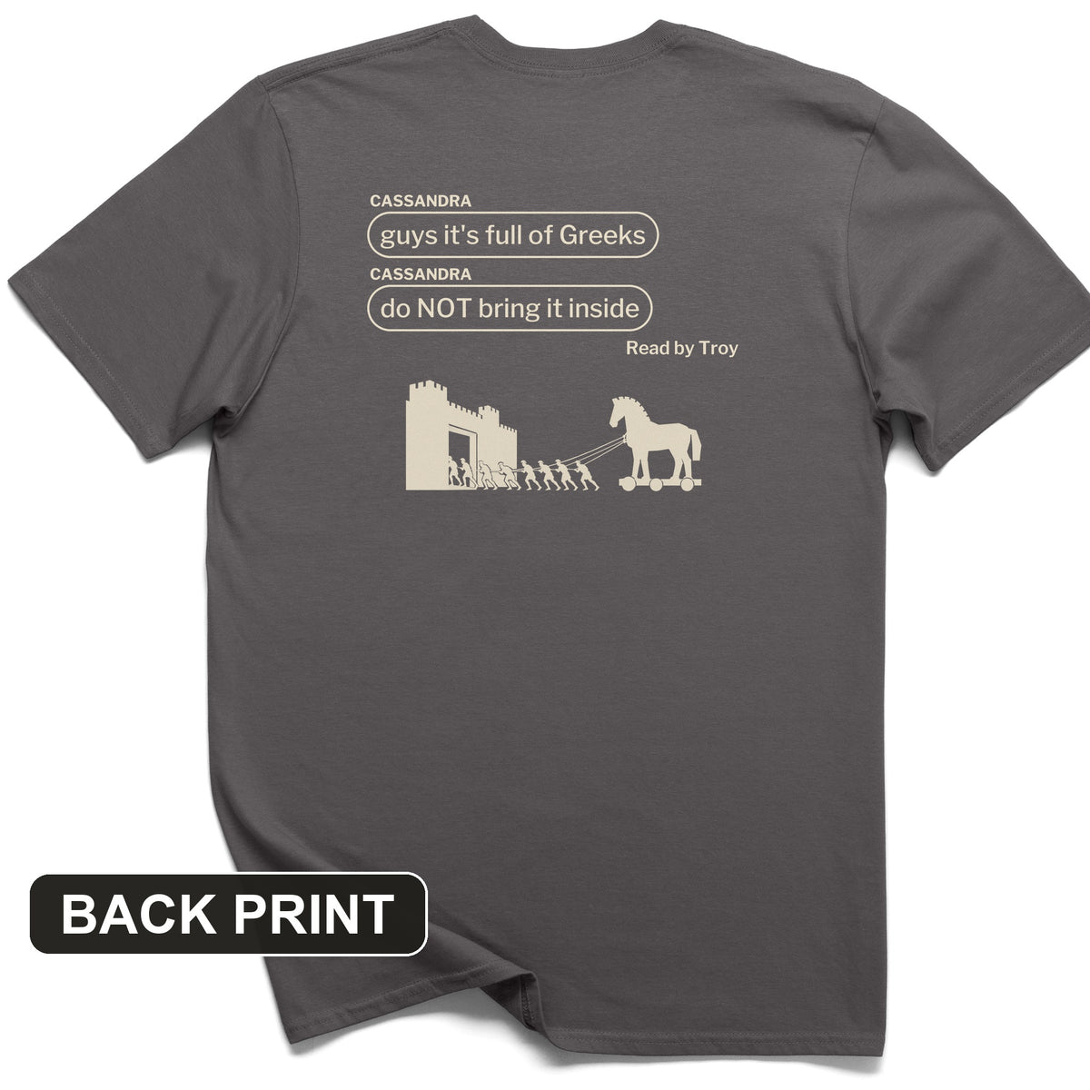 Cassandra Left On Read Back Print T-Shirt