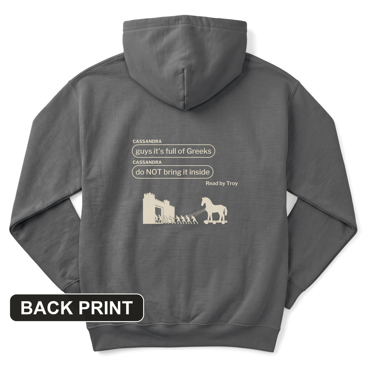 Cassandra Left On Read Back Print Hoodie