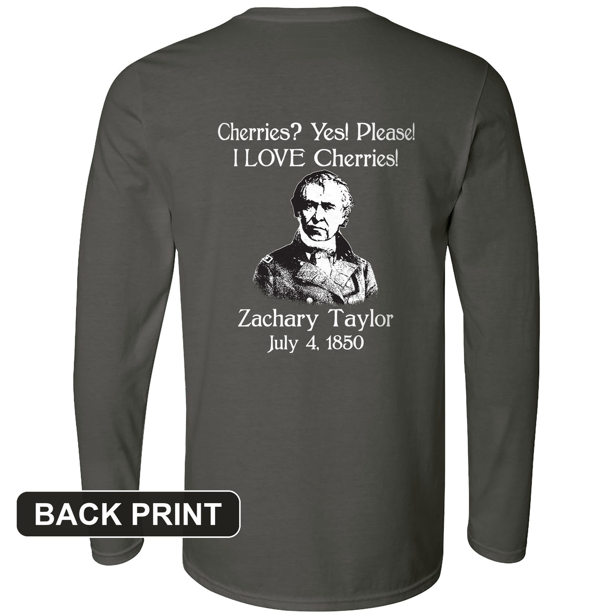Cherries Back Print Long Sleeve T-Shirt