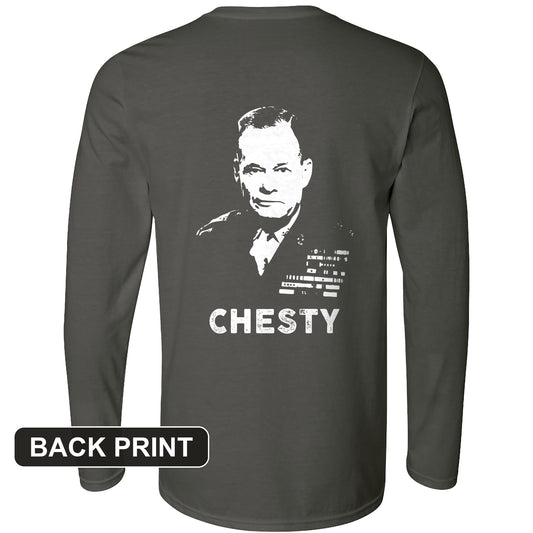Chesty Puller Back Print Long Sleeve T-Shirt