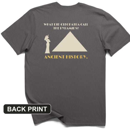 Cleopatra Ancient History Back Print T-Shirt