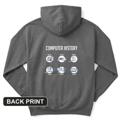 Computer History Back Print Hoodie