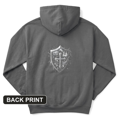 Crusader's Last Shield Back Print Hoodie
