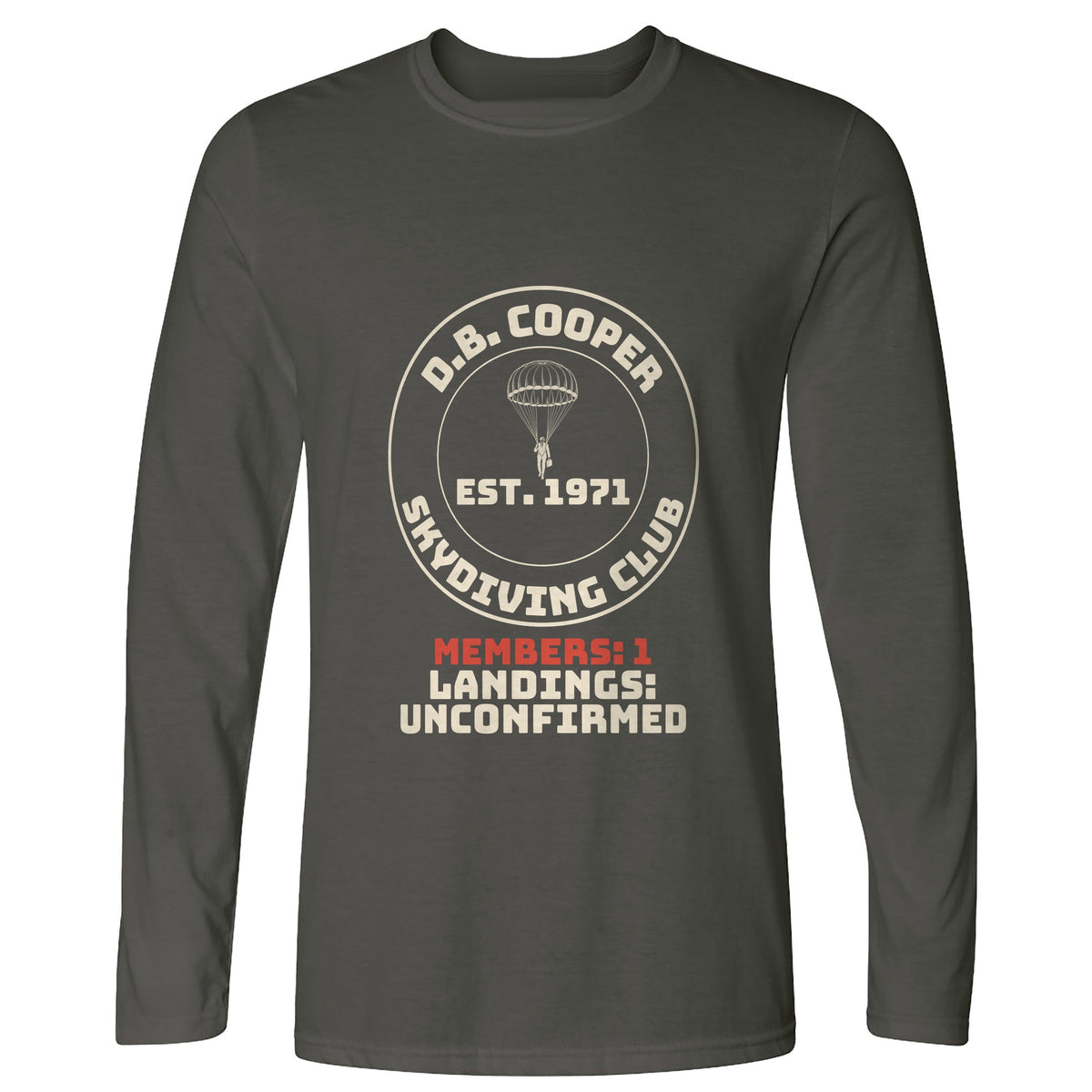 DB Cooper Skydiving Club Long Sleeve T-Shirt