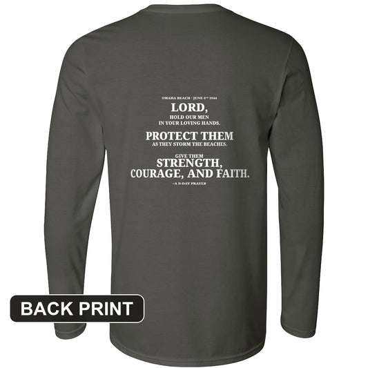 DDay Prayer Back Print Long Sleeve T-Shirt
