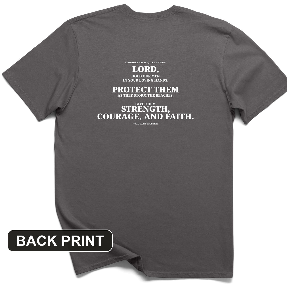 DDay Prayer Back Print T-Shirt