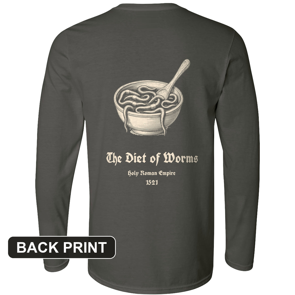 Diet Of Worms Back Print Long Sleeve T-Shirt