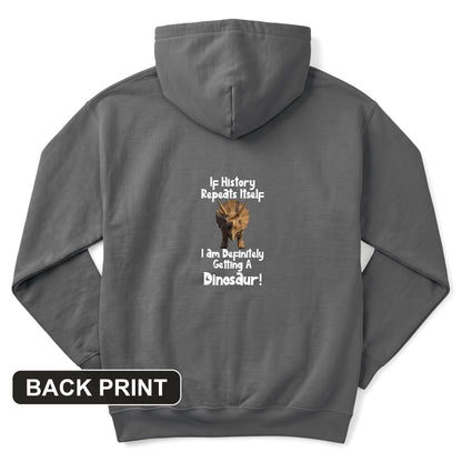 Dinosaur Back Print Hoodie