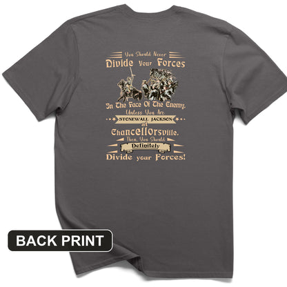 Dividing Forces Back Print T-Shirt