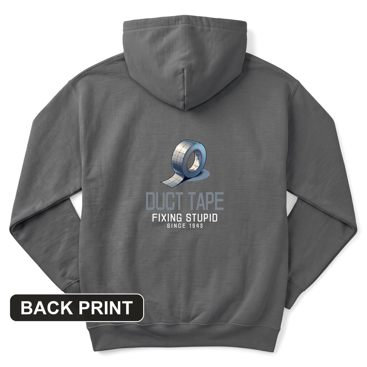 Duct Tape Back Print Hoodie