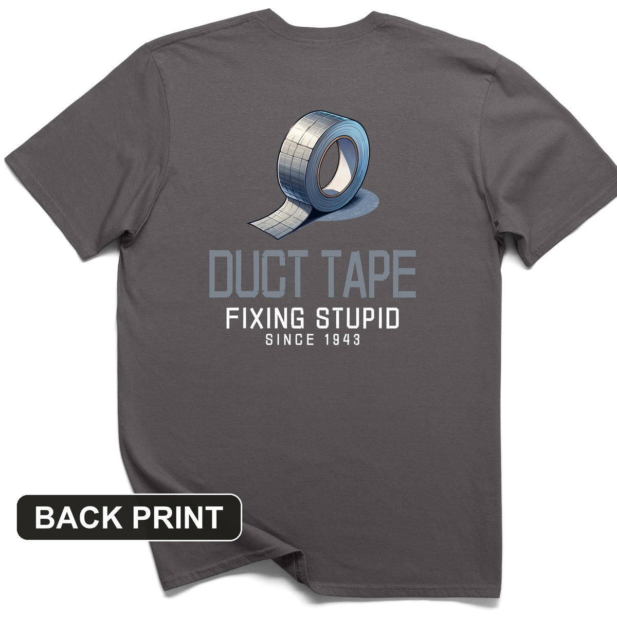 Duct Tape Back Print T-Shirt