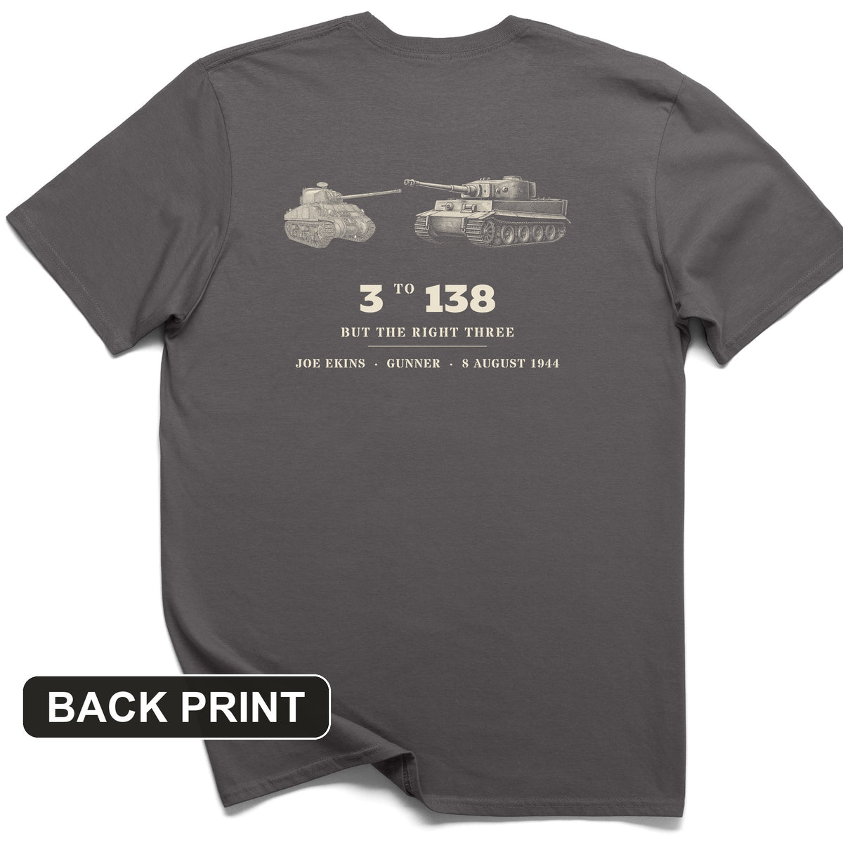 Ekins 138 To 3 Back Print T-Shirt